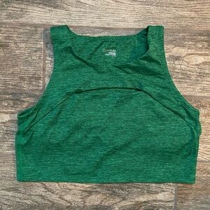 Aerie Offline Green crop tank with light support (no padding) size XL